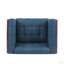 CHAISE CLUB, coutures gaufrées capitonnées
