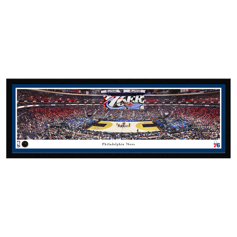 Philadelphia 76ers Look rétro - Cadre sélectionné, Encadré avec passe-partout simple