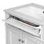 Ensemble de meuble-lavabo blanc 24 po avec lavabo en céramique, armoire de rangement autoportante avec 2 portes à fermeture en douceur, rangement intégré et tiroir escamotable pour les petites salles de bain-608396344