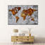 Antique Bronze World Map Multi Piece Canvas Print-426519863