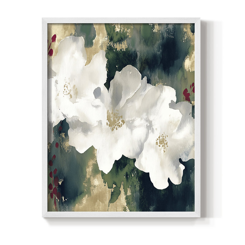 «Christmas Holiday Art CDLXVI», reproduction d'art encadrée - bois massif, H 15 po x l 12 po, Blanc