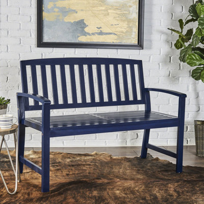 Banc en bois bleu marine pour répondre aux diverses exigences intérieures et extérieures en matière de décoration
