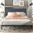 Station Upholstered Metal Platform Bed-27114077-32966200