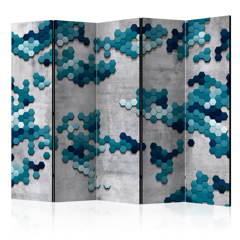 Saugatuck 172cm H Solid Wood Folding Room Divider, 5