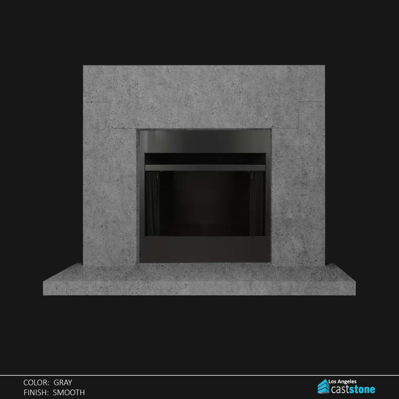 Amber Fireplace Surround, Gray Smooth
