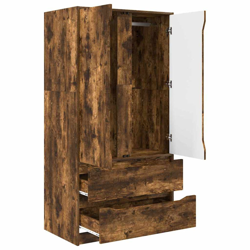 Manufactured Wood Wardrobe, Smoked Oak