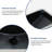 21" L x 14.75" W Undermount Bathroom Sink Black Ceramic Rectangle Bathroom Sink with Overflow
