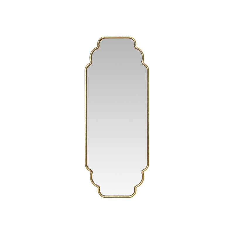 Scalloped Metal Wall Mirror With Vertical Or Horizontal Hanging