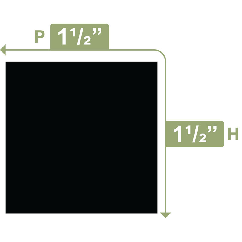 Moulure couronnée H 1 1/2 po x l 96 po x P 1 1/2 po