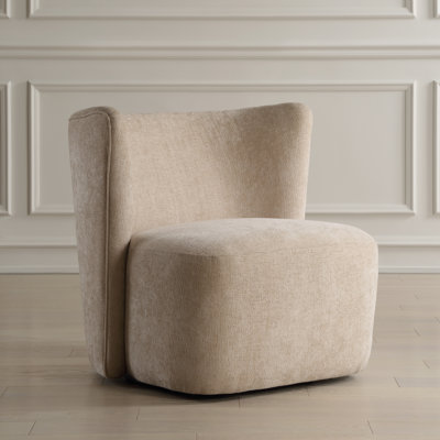 Kelaeso Light Sand Swivel Chair by Orren Ellis
