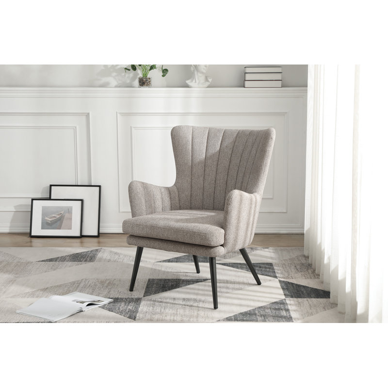 Leib Upholstered Armchair, Cappuccino Polyester