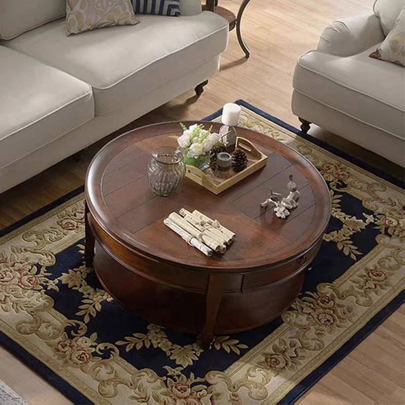 Une table basse à texture naturelle, H 18,9 po x L 39,37 po x l 39,37 po