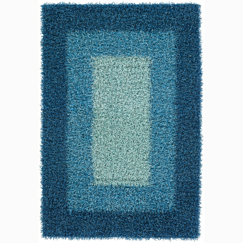 Paramera Silk Area Rug in Blue, Rectangle 2' x 3'