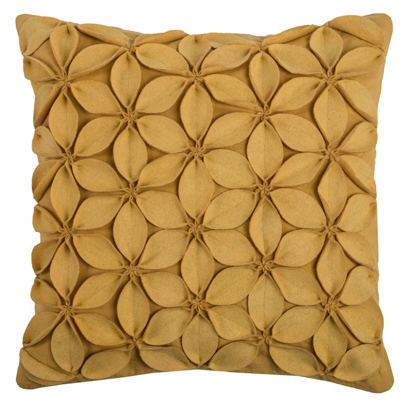Square Cotton Pillow Cover & Insert, Yellow