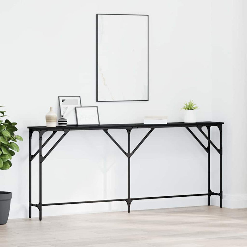 Console Table, 75cm H x 180cm W x 23cm D, Black Oak
