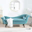 Chaise longue avec accoudoirs à volutes attrayants, assise spacieuse et stable, rembourrage en éponge, coussin confortable, pied en bouleau conique, P 29,21 po x l 69,93 po, H 29,93 po, fauteuil luge classique, siège en mousse haute,-1699704093