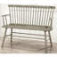 Banc en bois gris à dossier fuselé pour chaise d'intérieur en bois avec accoudoirs-1798208