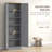 67" Kitchen Pantry Storage Cabinet w/ Shelves, Distressed Gray