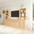 Kitchen Pantry Cabinet With Open Shelves, Storage Bookshelf With Drawers (C+2F+C)