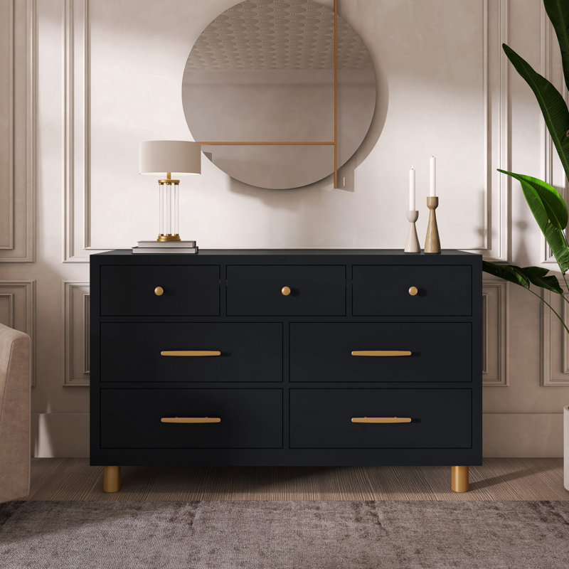 Kids 7 - Drawer Dresser, Black