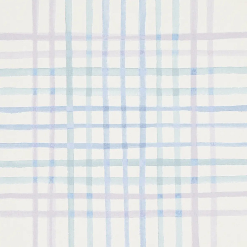 Minerva Plaid Wallpaper, Hyacinth