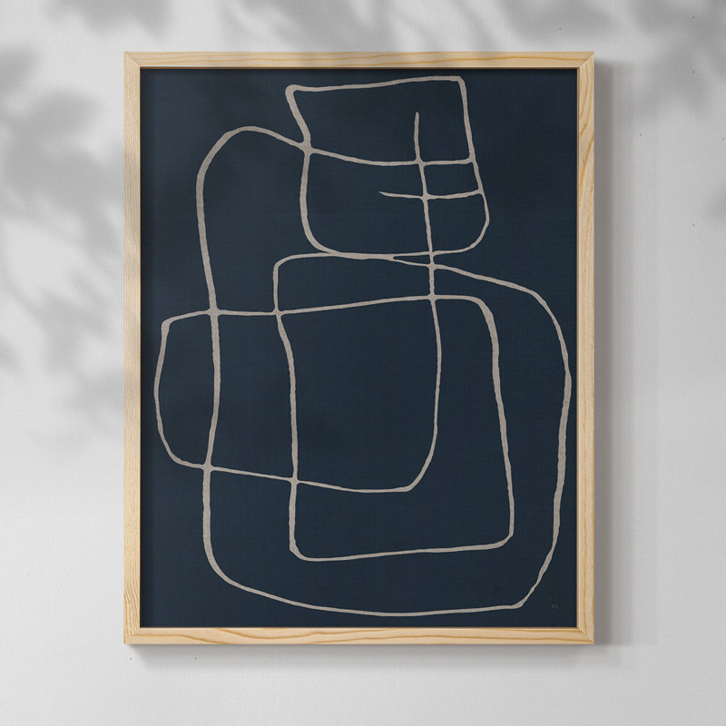 Shapes and Night Sky II, reproduction encadrée - bois massif, H 11 po x l 9 po