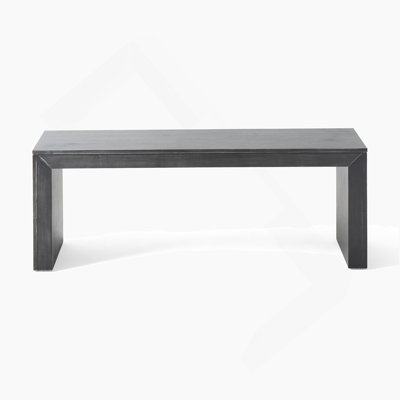 Acacia Wood Dining Bench, Black