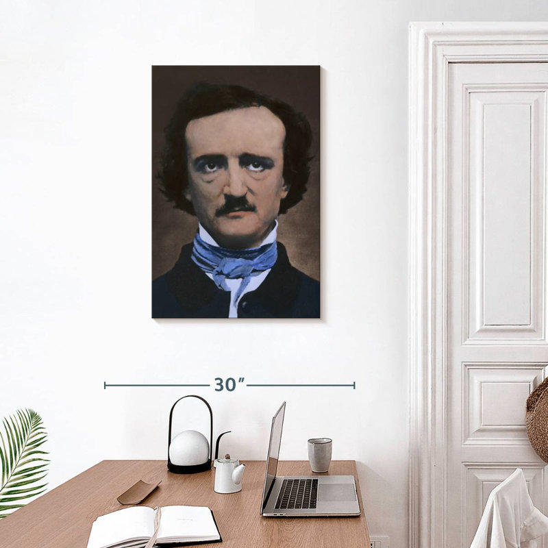Leisha Edgar Allan Poe, poète américain, H 30 po x l 20 po