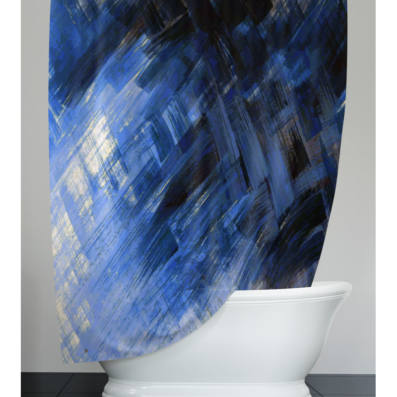 Rideau de douche abstrait Baryte, H 72 po x l 70 po