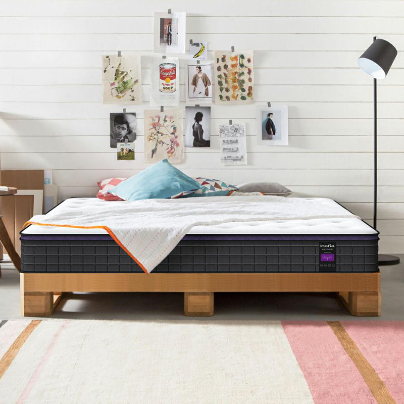 Inofia Memory Foam and Spring Mattress 25cm, Sleeping Maximum, Motion Isolated Zero Pressure, Single (3')