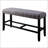 Espresso Finish Wooden Counter Height Bench With Padded Seat And Footrest For Comfortable Kitchen Dining