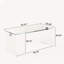 53,14 po Table en verre trempé transparent