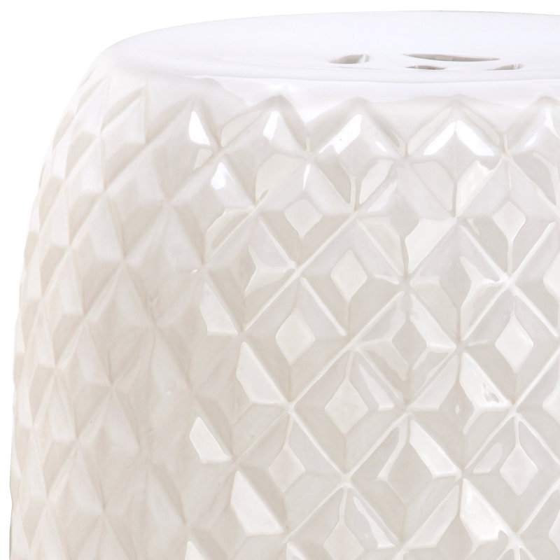 Tabouret de jardin Ceramic, Crème
