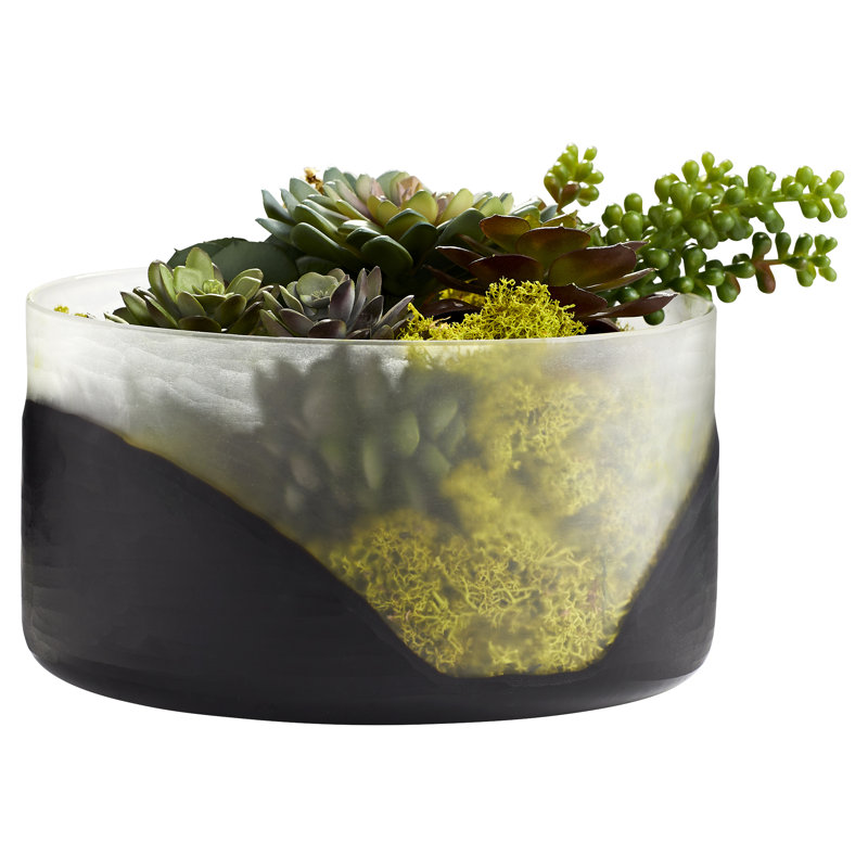 Ominous Frost Glass Table Vase