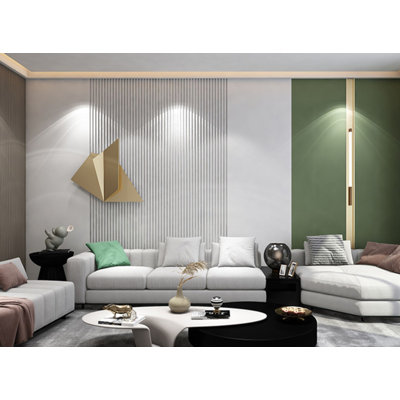 94.5" L x 5.75" W Shiplap Wood Wall Paneling, 3D Wall Paneling for Interior Wall Décor