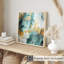 «Abstract Blue Gold Geode II», reproduction d'art moderne sans cadre-802916976