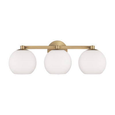 Ansley 3 Light Frosted Dimmable Vanity Light