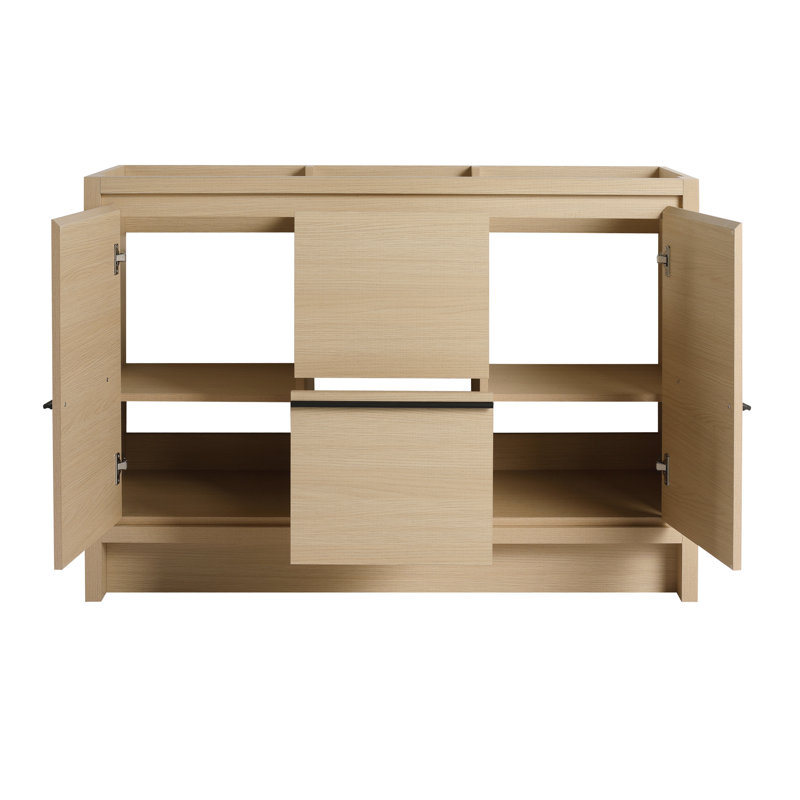 Bases de meuble-lavabo double autoportantes 48 "avec tablettes et tiroirs 48", 48"