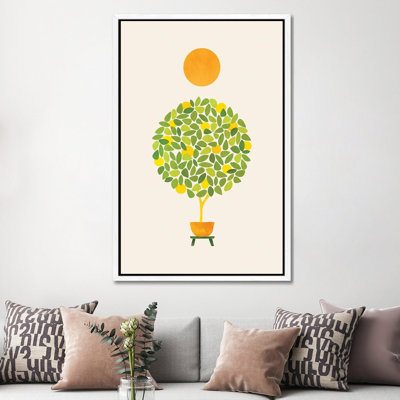 Sunshine And Lemon Tree by Modern Tropical - Painting on Canvas