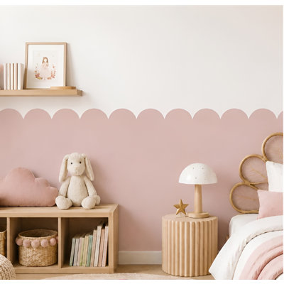 Adhésif décoratif 144 pouces de large rosé festonné, 40 pouces de haut