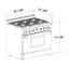 Cuisinière au gaz électrique en acier inoxydable à double combustible de 5,2 pi cu CROWN 36 po ARD3601