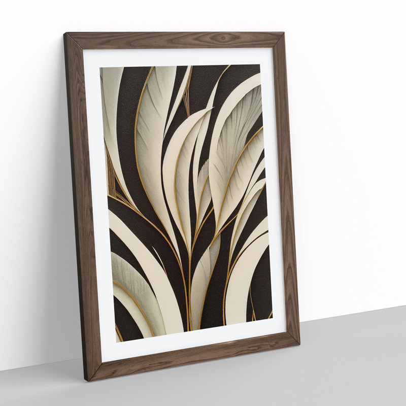 Antique Feathers - Framed Print, 64cm H x 46cm W x 2cm D, Walnut Framed