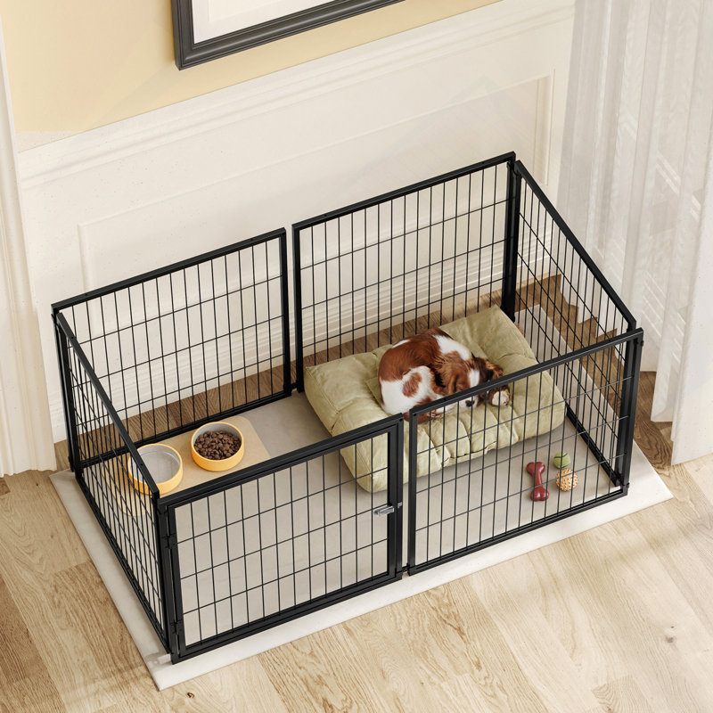 Grande cage de chenil pour chien de taille moyenne, H 23,82 po x l 48,01 po x P 26,32 po