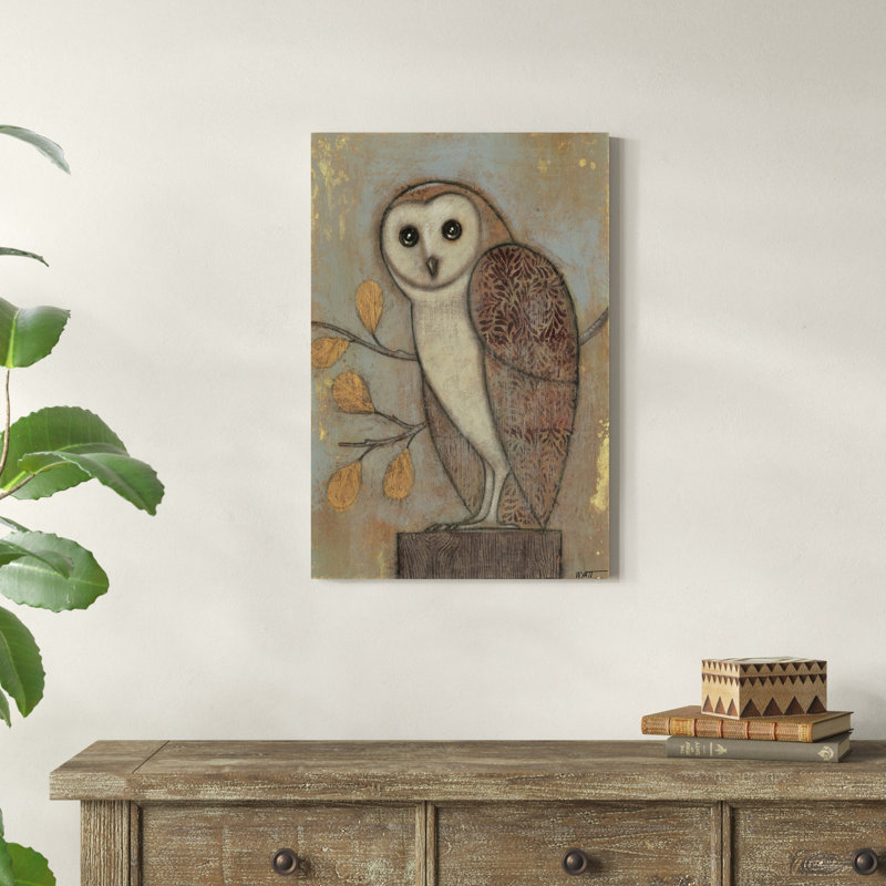 Hibou orné II, H 30 po x l 20 po x P 1,25 po