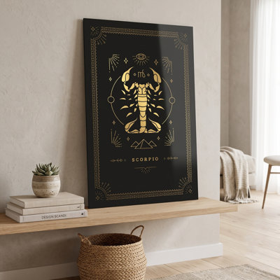 Nocturne Celestial Scorpio Zodiac Decorative Tempered Glass Painting