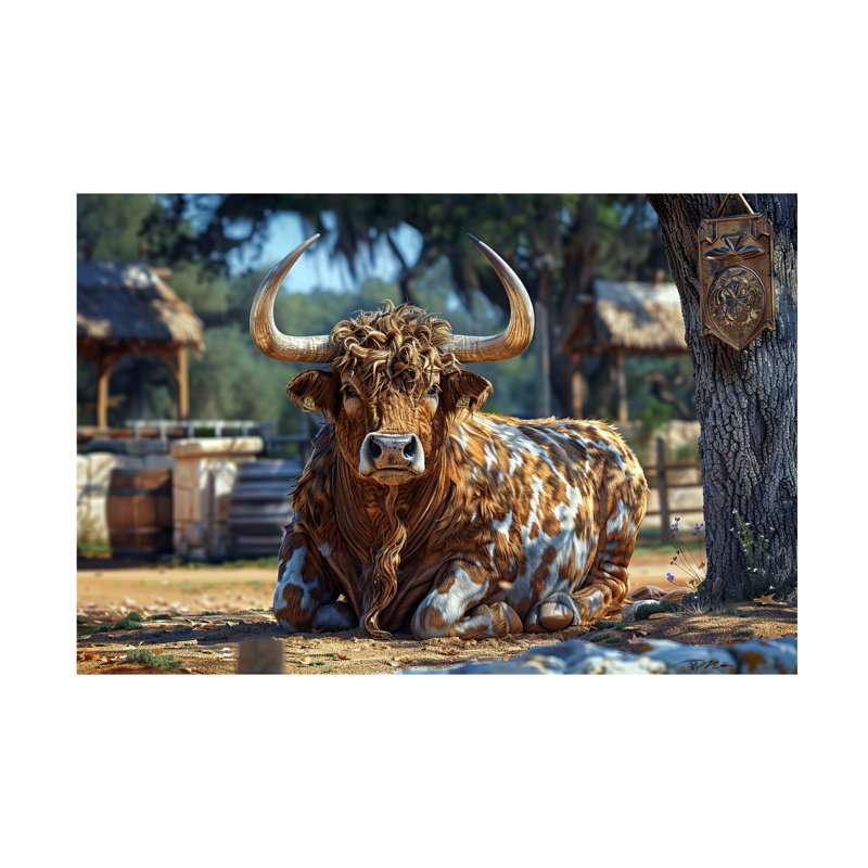 Art sur toile «Bull Momart», H 16 po x l 24 po