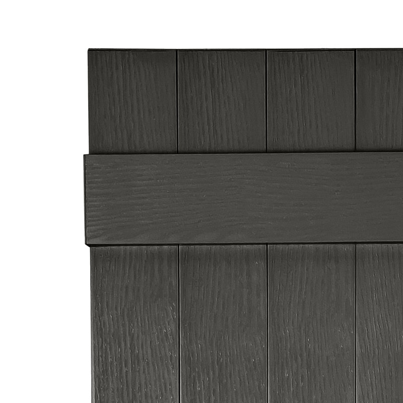 Persiennes personnalisées à 4 planches fermées, 77", Noir, noir, noir, noir