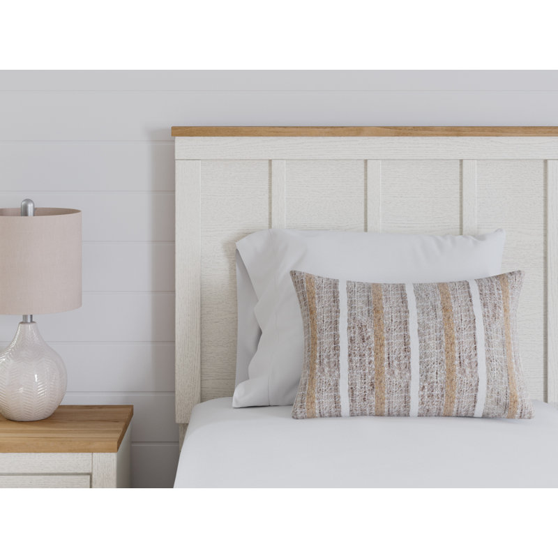 White Twin Wood Farmhouse Panel Headboard