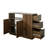 Kitchen Counter Cabinet With 2 Glass Sliding Doors And 3 Side Drawers, Suitable For Reception Room Office, Made Of Wooden Structure Finish, 37.5 In Wide, 30.72 High, 13.32 Deep Countertop Dining