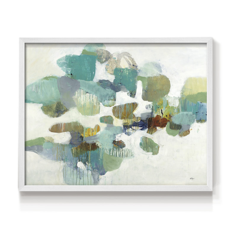 Stepping Stones - Impression encadrée - Restickable, H 11 po x l 14 po, Blanc